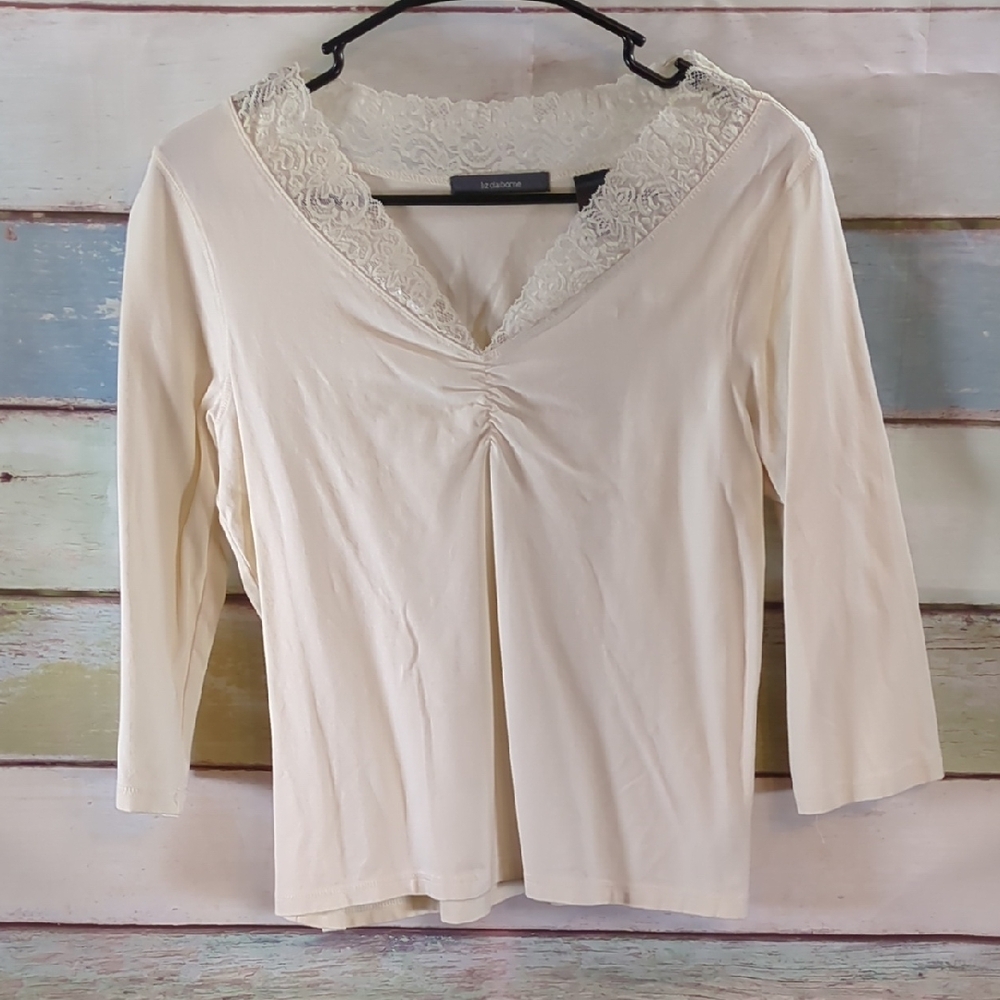 Liz Claiborne Off White Shirt